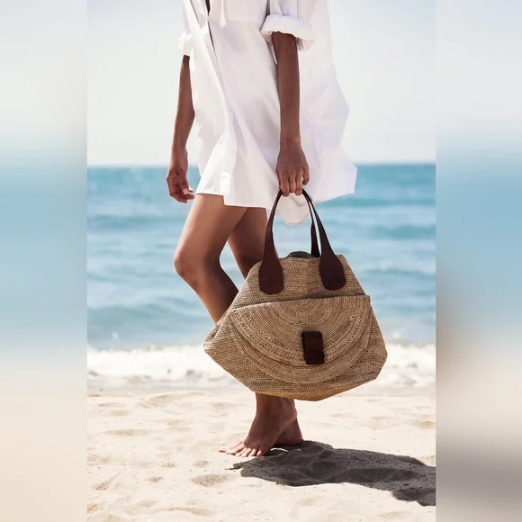 Ibeliv Laza II Raffia Tote Bag - Picture 3 of 14